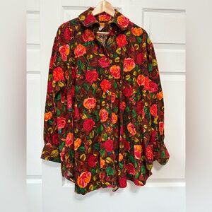 Kenzo Multicolor Floral Button-Down Shirt like oversize so beautiful Brand new